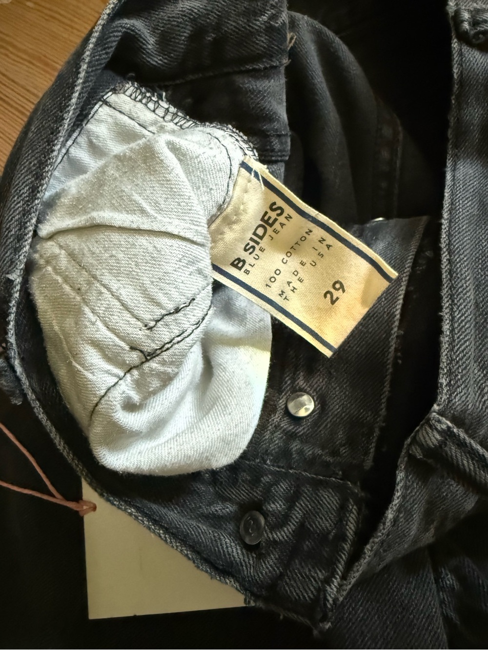 B SIDES Vintage Lasso Wide-Leg Jeans Black Sz 29 NWT - Picture 8 of 11